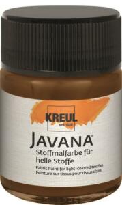 KREUL Javana Stoffmalfarbe für helle Stoffe Dunkelbraun 50 ml