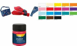 KREUL Javana Stoffmalfarbe für helle und dunkle Stoffe Schwarz 50 ml