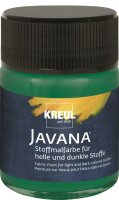 KREUL Javana Stoffmalfarbe für helle und dunkle Stoffe Dunkelgrün 50 ml