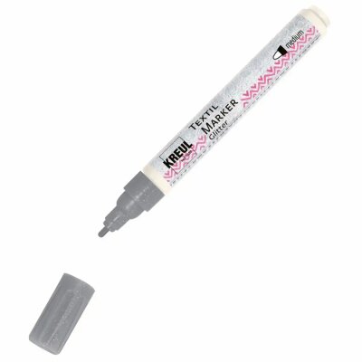 KREUL Textil Marker Glitter medium Silber