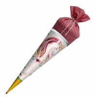 Motiv-Schultüte Lieblingsstück Einhornträume 70cm rund Rot(h)-Spitze