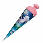 Motiv-Schultüte Mondscheineinhorn 70cm rund Rot(h)-Spitze