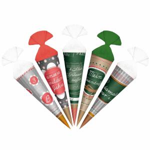 Roth Geschenk-Schultüte, 5er Set "Zum Klassentreffen", 15 cm, rund