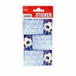 Roth  Buchetiketten Fußball, ca. 7,5x4,5 cm, 3x3 Etiketten