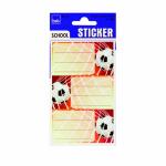 Roth  Buchetiketten Fußball, ca. 7,5x4,5 cm, 3x3 Etiketten