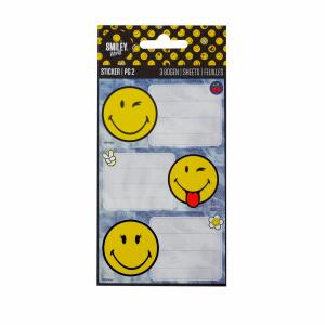 Roth  Buchetiketten Smiley, ca. 7,5x4,5 cm, 3x3 Etiketten