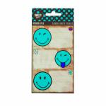 Roth  Buchetiketten Smiley, ca. 7,5x4,5 cm, 3x3 Etiketten