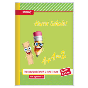 Roth Klipp+Klar Grundschulaufgabenheft, Schutzumschlag, Innenteil mit farbiger Tageskennzeichnung und Tageszahlen, A & B Wochen, Lernhilfen - Klassenarbeitsplan, 1 Woche 2 Seiten, Format: A5, 96 Seiten