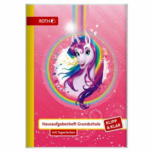 Roth Klipp+Klar Grundschulaufgabenheft, Schutzumschlag, Innenteil mit farbiger Tageskennzeichnung und Tageszahlen, A & B Wochen, Lernhilfen - Klassenarbeitsplan, 1 Woche 2 Seiten, Format: A5, 96 Seiten