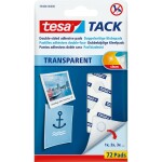 tesa Tack Klebestücke - 72 Pads, ablösbar,...