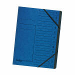 Falken Falken Ordnungsmappe Karton blau, 12 Fächer,...