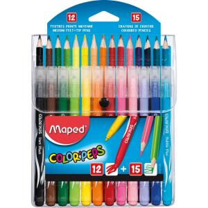 Filzstifte ColorPeps 12er + 15 Buntstifte