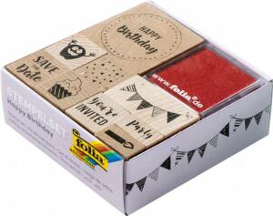 Holzstempel Set Happy-Birthday