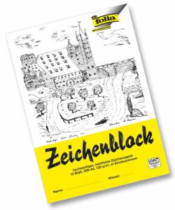 Zeichenblock A4 10BL 120g FOLIA 8104 m.Ecken