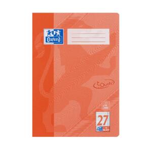 Oxford Touch Schulheft A4 16 Blatt L. 27, Koralle, 16 Blatt Optik Paper, abgerundete Ecken