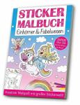 Mal und Stickerbuch A4 Einhörner und Fabelwesen - ab...