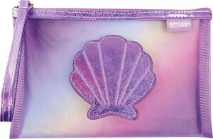 Faulenzer Mermaid lila mit Trageschlaufe Muschel-Applikation Netzoptik