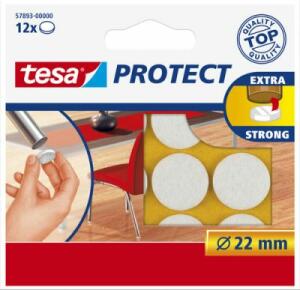 Filzgleiter Tesa rund 22mm, Weiß
