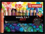 STABILO woody 3 in 1, 10er Etui „ARTY" mit...