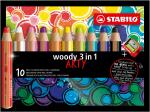 STABILO woody 3 in 1, 10er Etui „ARTY" mit...