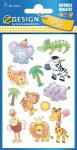 Zweckform Sticker für Kids kunterbunte Safari - Kid