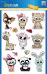 Zweckform KID BigSticker Glitter Tierbabies 1 Bogen