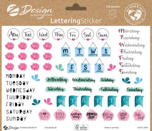 Zweckform Trend Sticker A5 Tage und Monate 2 Bögen - LETTERING, Z-Design