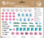 Zweckform Trend Sticker A5 Tage und Monate 2 Bögen - LETTERING, Z-Design