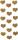 Handmade Stickers Goldene Glitzer Herzen