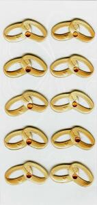 Sticker Goldene Ringe mit Rhinestone (9)