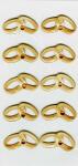 Sticker Goldene Ringe mit Rhinestone (9)