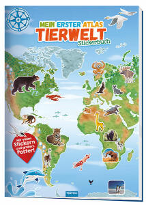 Stickerbuch Mein erster Atlas Tierwelt - ab 3 Jahren Trötsch - .#M