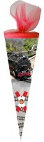 Nestler Schultüte Tüllv. 50 cm rund Dampfeisenbahn