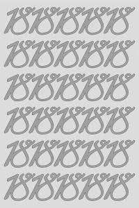 Peel Off Sticker 18 silber