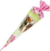 Nestler Schultüte Filzv. 70 cm rund Rehkitz