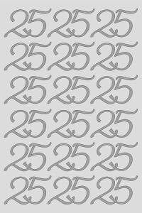 Peel Off Sticker 25 silber