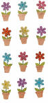 Sticker Glitterblumen im Topf - Rössler