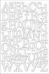 Sticker Alphabet weiß