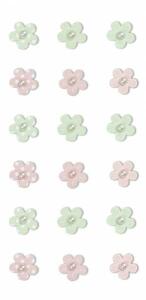 Sticker Blüten mint/rose