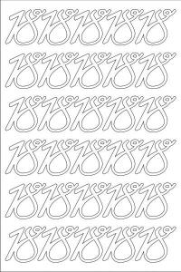 Peel Off Sticker 18 weiß