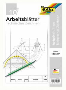 Zeichenpapier A4 120g 10BL FOLIA 8204/10  f. tech. Zeichn