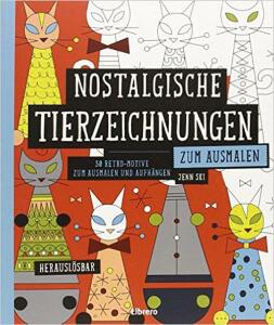 Nostalgische Tierzeichn. zum Ausmalen, Malbuch