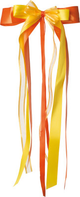 Nestler Schultütenschleife ca. 23 x 50 cm orange/gelb