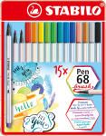 STABILO Pen 68 brush 15er Metalletui