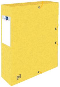 Sammelbox A4 gelb Rückenbreite 60mm - Oxford TOP FILE+ 3 Einschlagklappen - Kapazität bis zu 400 Blatt