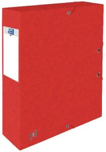 Sammelbox A4 rot Rückenbreite 60mm - Oxford TOP FILE+ 3 Einschlagklappen - Kapazität bis zu 400 Blatt