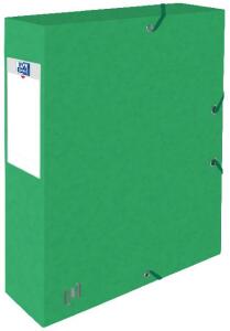 Sammelbox A4 grün Rückenbreite 60mm - Oxford TOP FILE+ 3 Einschlagklappen - Kapazität bis zu 400 Blatt