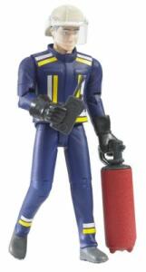 Feuerwehrmann mit Helm Handschuhe und Zubehör