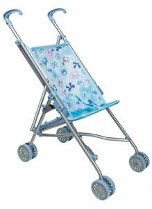 Idena Puppenbuggy blau zusammenklappbar