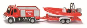 Unimog Feuerwehr mit Boot SIKU 1636